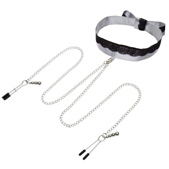 Fifty Shades of Grey - Silver Nipple Clamps with Collar