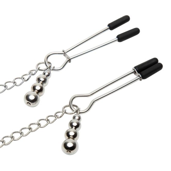 Fifty Shades of Grey - Silver Nipple Clamps with Collar