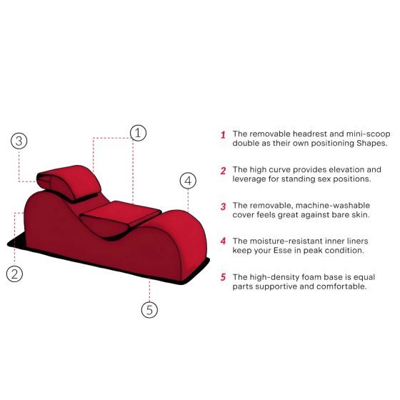 Liberator Esse Lounger - Versatile Black Sex Sofa