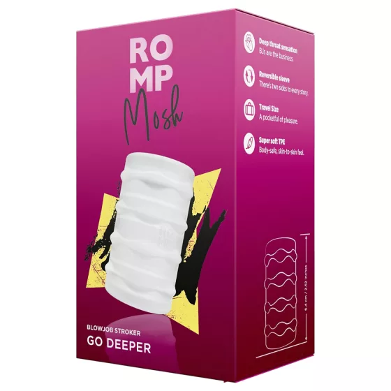 ROMP Mosh - flexible travel masturbator (transparent)