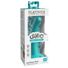   Dillio Curious Five - sticky silicone dildo (15cm) - turquoise