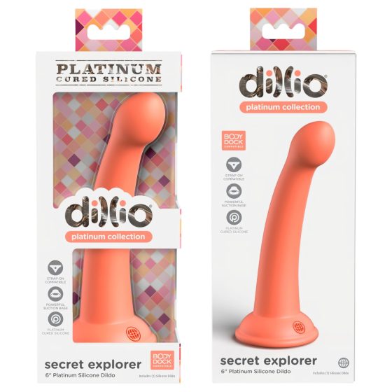Dillio Secret Explorer - Acorn-Shaped Dildo (17cm) - Orange