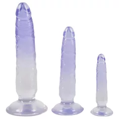   Crystal Clear - Anal Trainer Dildo Set - 3 Pieces (Translucent Blue)