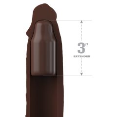 X-TENSION Elite 3 - Cuttable penis sheath (brown)
