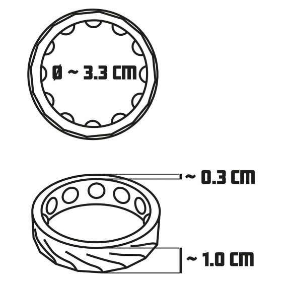 You2Toys 4in1 - Adjustable Penis & Testicle Ring Set (Natural-Black)