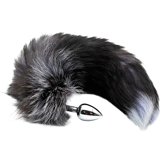 Alive Anal Pleasure - Medium Silver Fox Tail Anal Plug