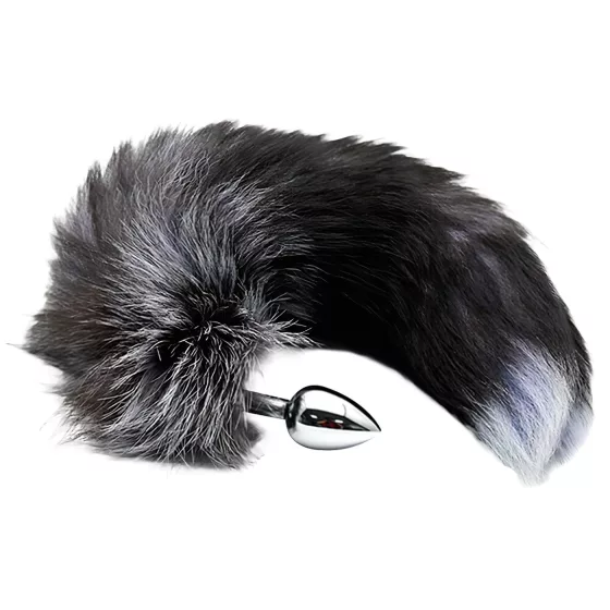 Alive Anal Delight - Medium Fox Tail Plug (Silver)