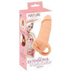  Nature Skin - Real Feel Sleeve & Personal Pleasure Toy - 18cm (Natural)