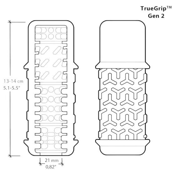 The Handy TrueGrip Gen 2 Sleeve - Masturbator (transparent)