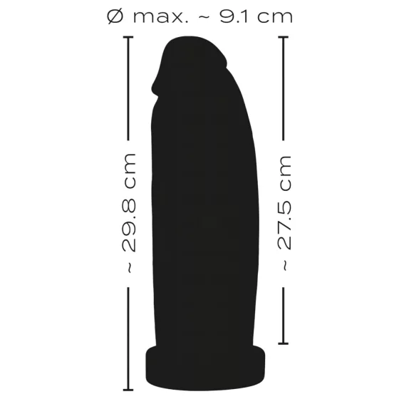 Realistixxx Real Giant - Mega Dildo - 30 cm (Black)