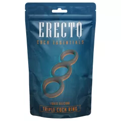 Erecto - Triple Penis Ring (Black)