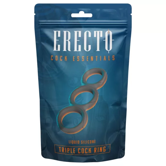 Erecto - Triple Penis Ring (Black)