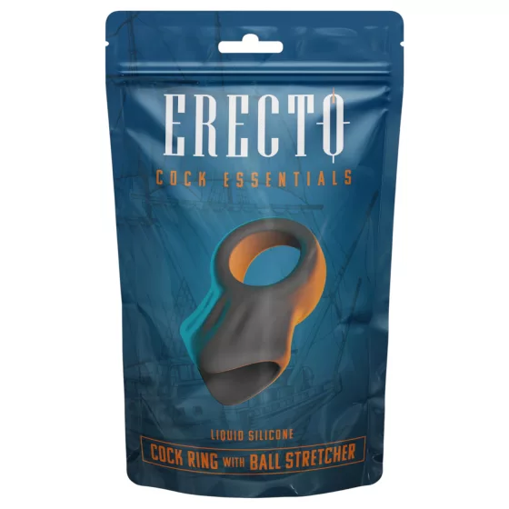 Erecto - Black Penis Ring with Ball Stretcher