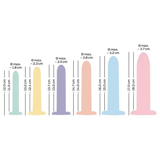 Six in a Row - Vibrant Dildo Trainer Set (6 Pieces)