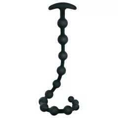 Black Velvet - Beaded Anal Dildo (Black)