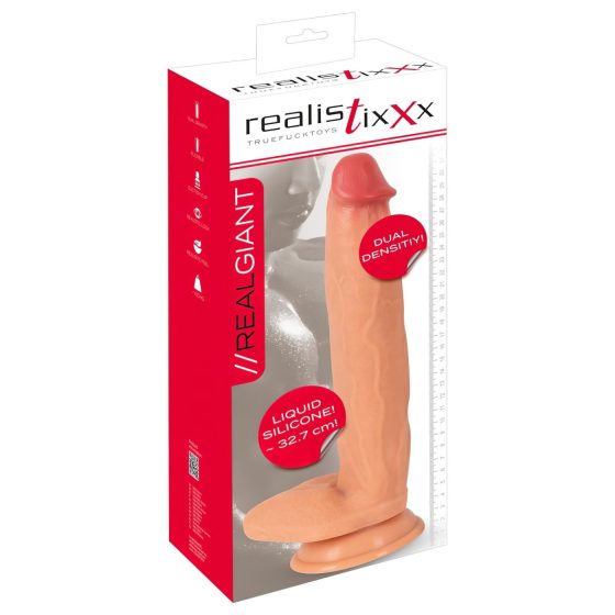Realistixxx Real Giant – extra large dildo with balls (natural)