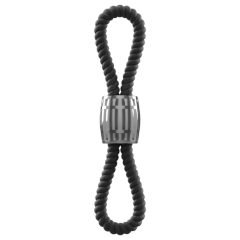 Rebel Heavy Rope - Adjustable Black Ring for Men