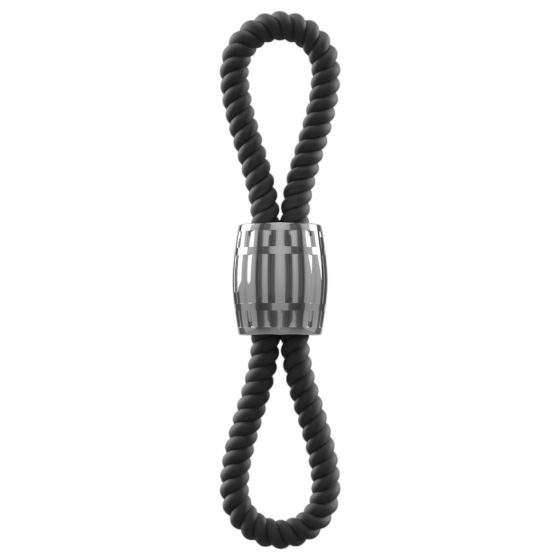 Rebel Heavy Rope - Adjustable Black Ring for Men
