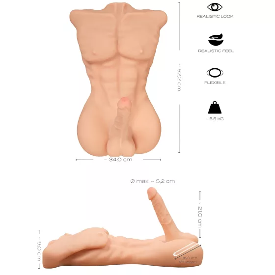 Realistixxx Male Torso - Lifelike Pleasure Device