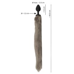 You2Toys - Silicone Anal Plug with Tail (Gray)