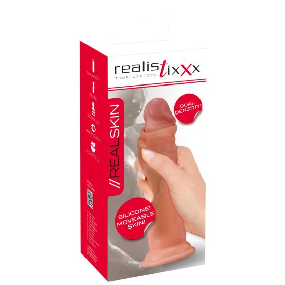 Realistixxx - lifelike dual-layer dildo (natural)