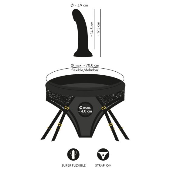 You2Toys - strap-on dildo with harness (black)