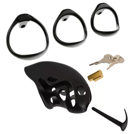 You2Toys - Black Cock Cage with Penis Plug