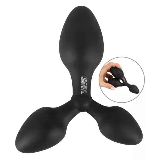 Black Velvet - Triple Pleasure Anal Plug (Black)
