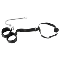 Bad Kitty - Bondage Set with Anal Hook and Gag (Black)