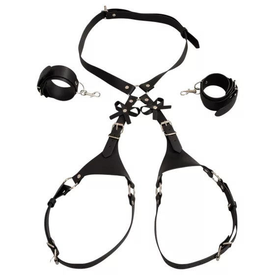 Bad Kitty - open harness with cuffs (black)