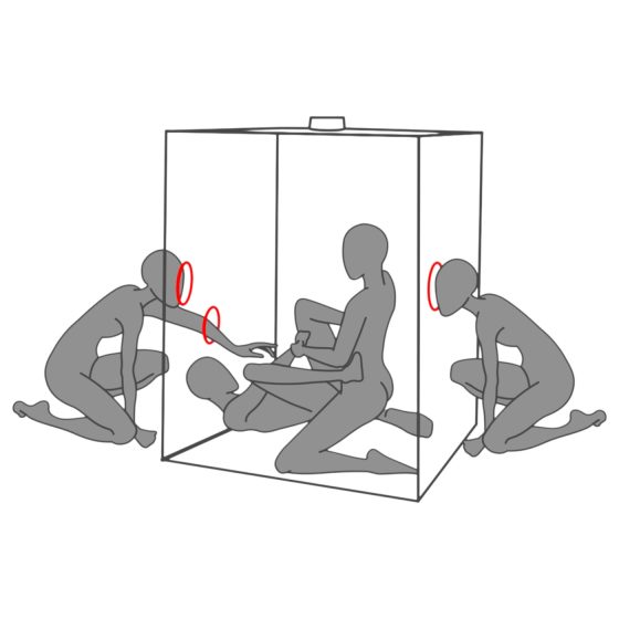 Secretdome - BDSM Intim Play Cabin with Openings (Black)