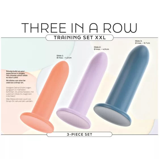 Three in a Row - Vibrant Dildo Training Set - 3 Pieces