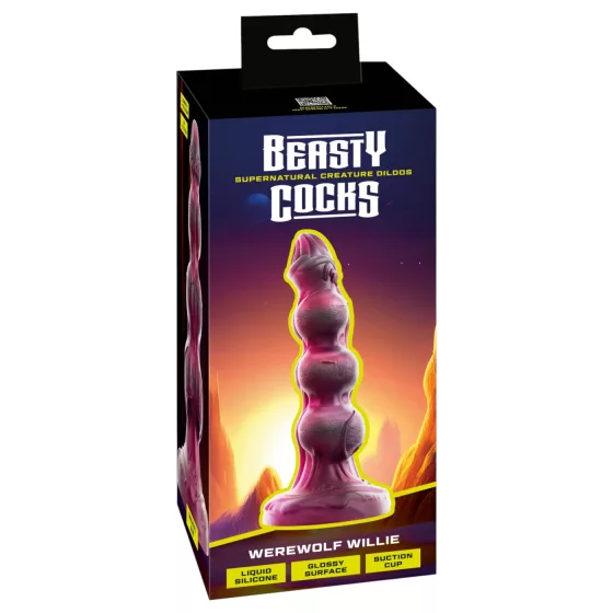 Beasty Cocks - Werewolf Willie dildo with suction cup - burgundy (21 cm)