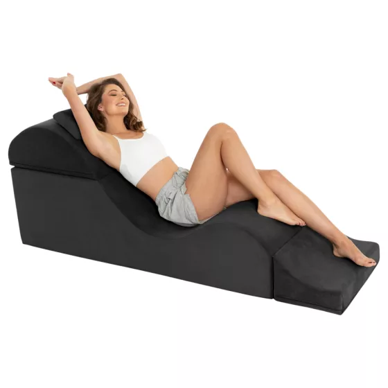 Liberator Aria Flip Chaise - versatile tantra sofa furniture - 3-piece (black)