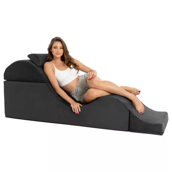Liberator Aria Flip Chaise - versatile tantra sofa furniture - 3-piece (black)