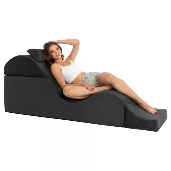 Liberator Aria Flip Chaise - versatile tantra sofa furniture - 3-piece (black)