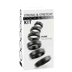 You2Toys - Penis and Testicle Ring Set (Black) - 6 pcs