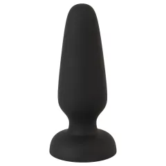   Black Velvets - silicone anal plug with suction cup (black) - S