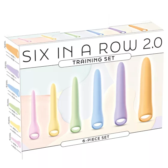 You2Toys Six in a Row 2.0 - 6-piece silicone dildo and dilator set (colour)