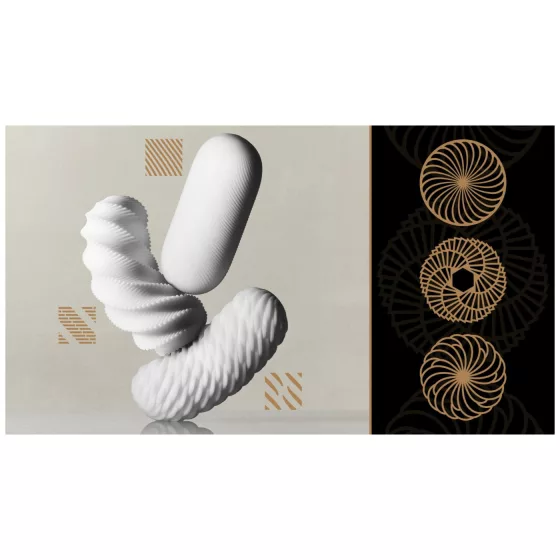 TENGA 3Dx Zen - 3D textured masturbator (white)