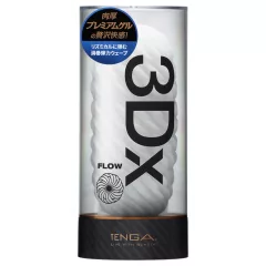 TENGA 3D Flow - wavy‑patterned masturbator (white)