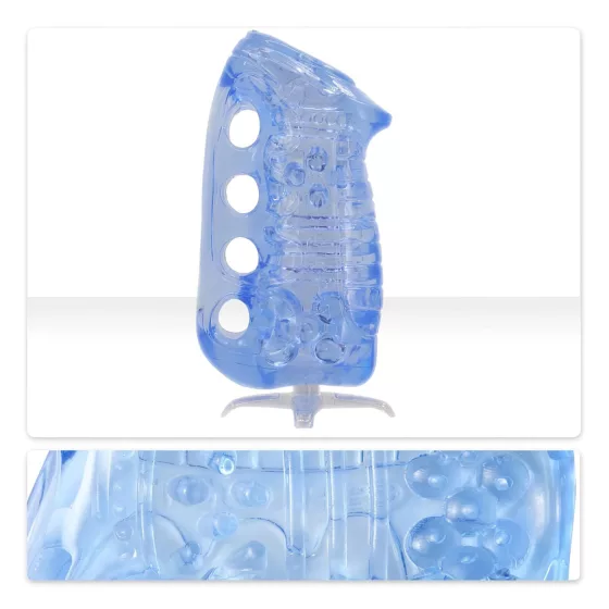 Fleshlight Fleshskins Grip Blue Ice - open-ended masturbator (blue)