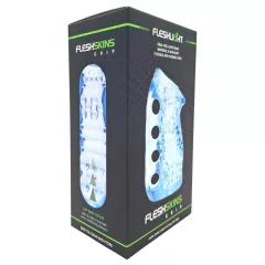   Fleshlight Fleshskins Grip Blue Ice - open-ended masturbator (blue)