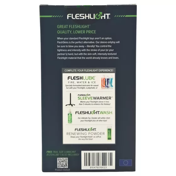 Fleshlight Fleshskins Grip Blue Ice - open-ended masturbator (blue)