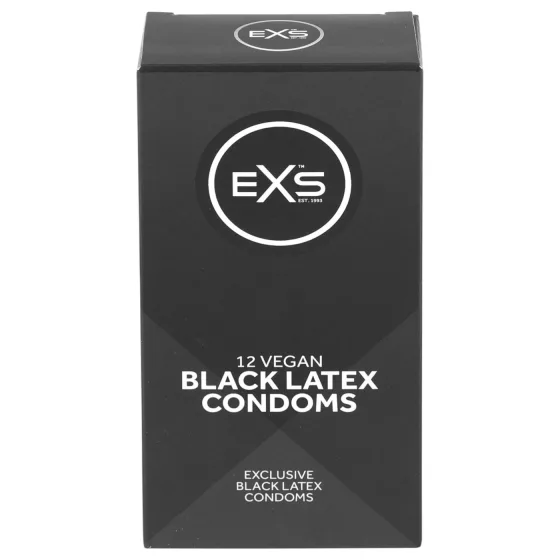 EXS Black - Black Latex Condoms (12 pack)