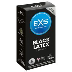 EXS Black - Black Latex Condoms (12 pack)