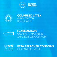 EXS Black - Black Latex Condoms (12 pack)