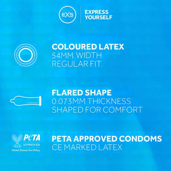 EXS Black - Black Latex Condoms (12 pack)