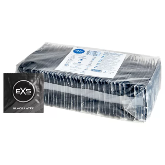 EXS Black - black latex condoms (100 pcs)