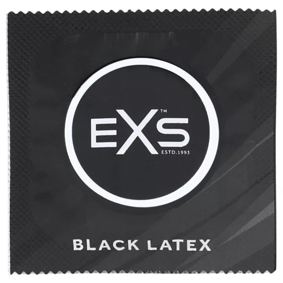 EXS Black - black latex condoms (100 pcs)